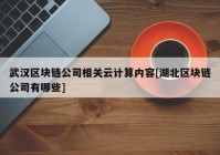 武汉区块链公司相关云计算内容[湖北区块链公司有哪些]