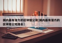 国内最有潜力的区块链公司[国内最有潜力的区块链公司排名]